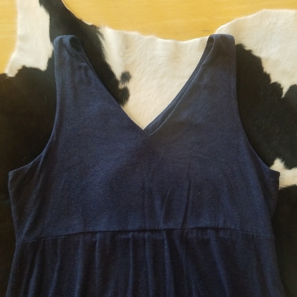 Athleta Navy Blue V-Neck Dress Size XL